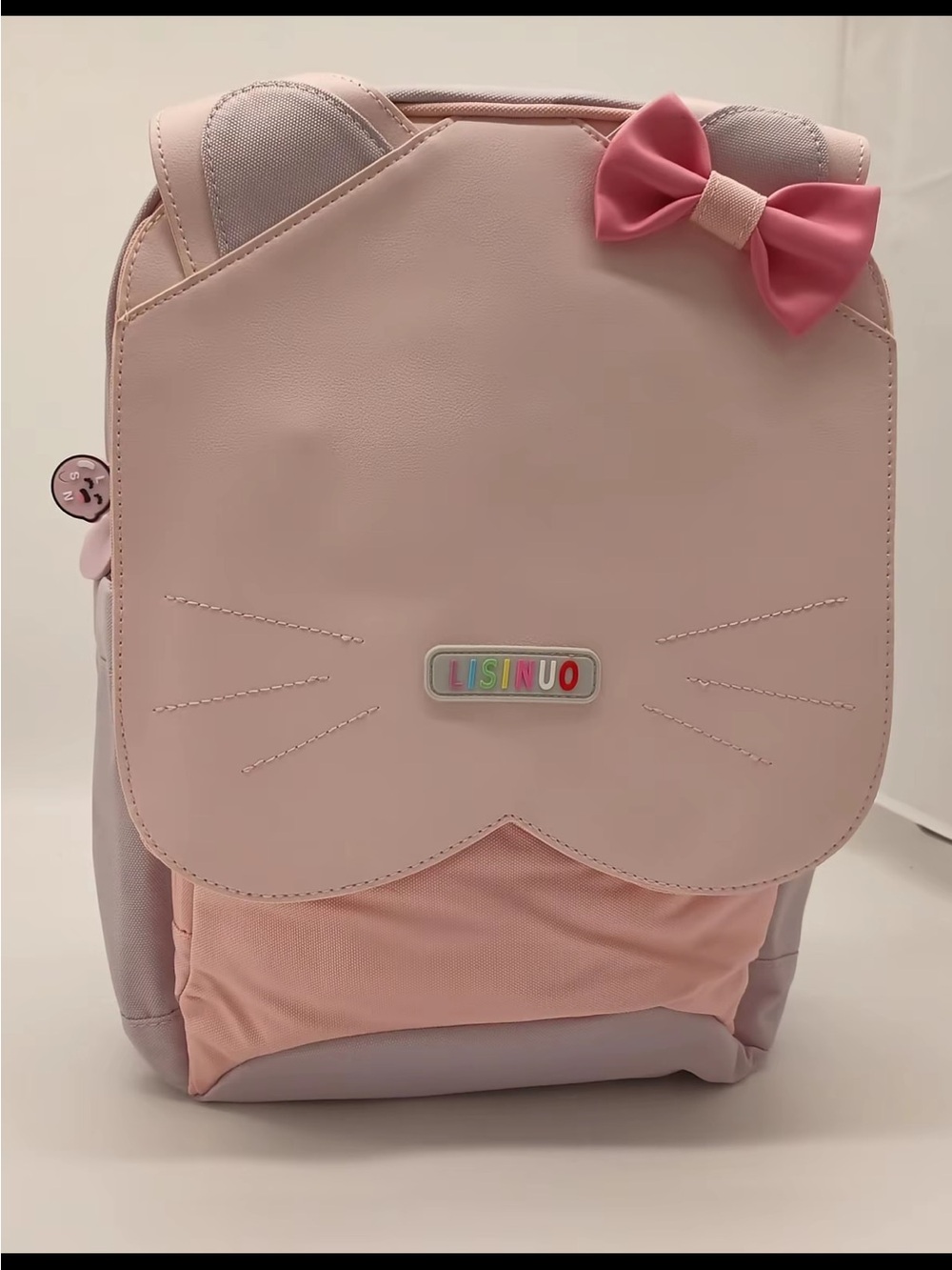 Hello Kitty Light Pink Cat-Ear Backpack with Bow Accent